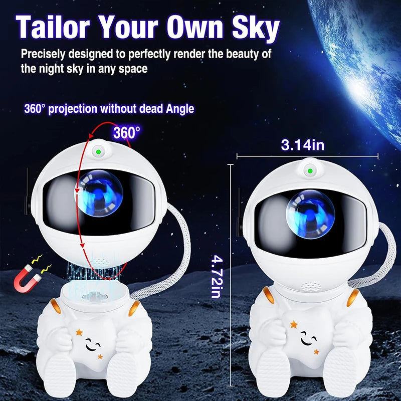 Astronaut Galaxy Projector – Starry Night Light & Nebula Lamp