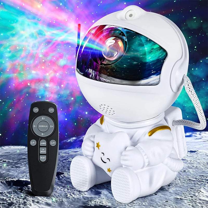 Astronaut Galaxy Projector – Starry Night Light & Nebula Lamp