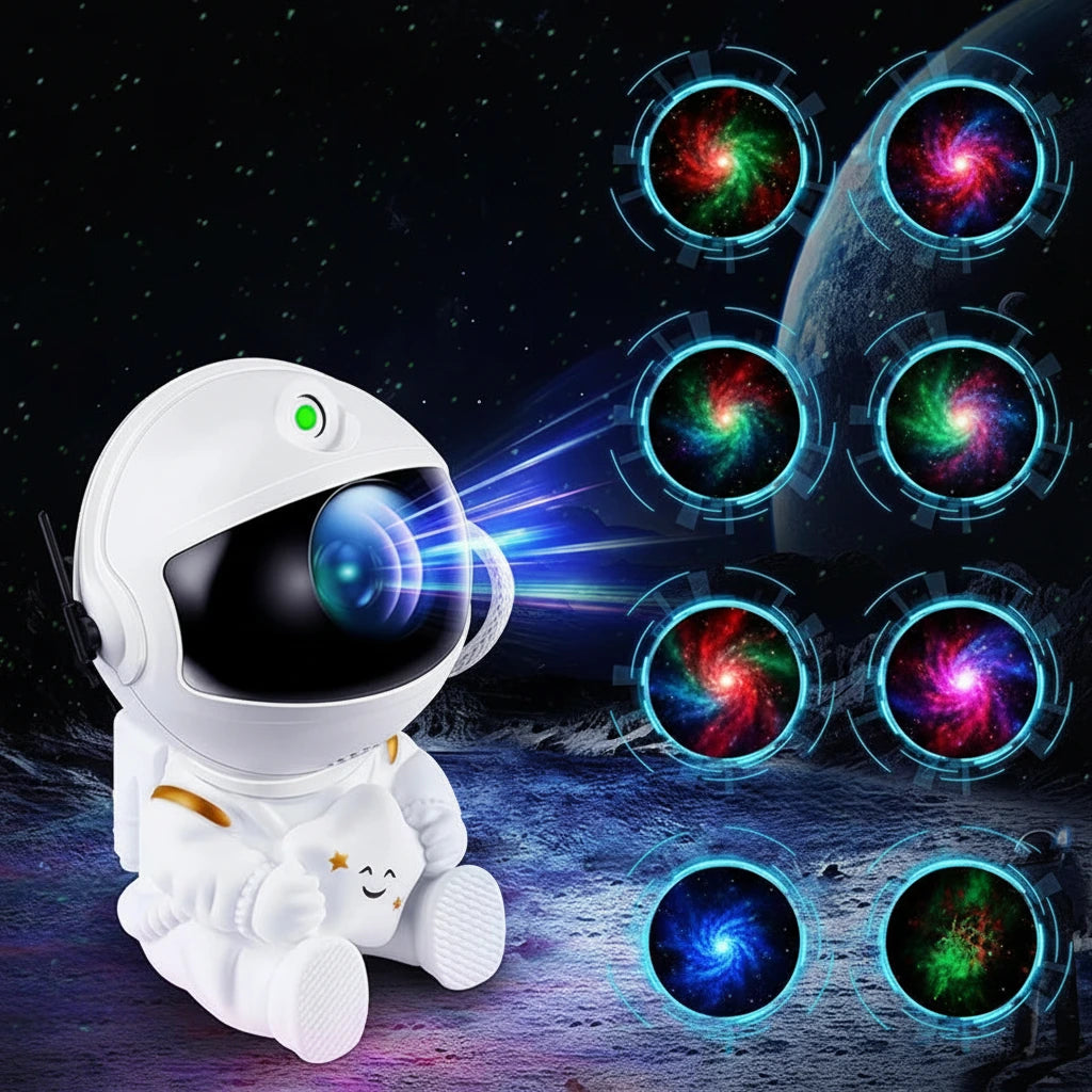 Astronaut Galaxy Projector – Starry Night Light & Nebula Lamp