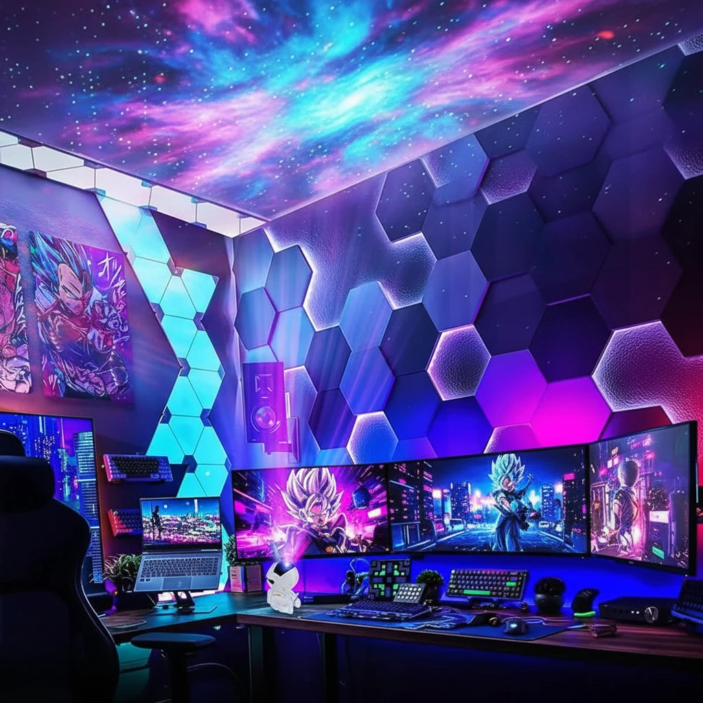 Astronaut Galaxy Projector – Starry Night Light & Nebula Lamp
